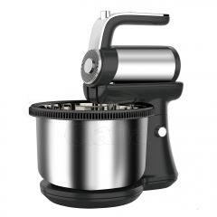 Batidora de mano doméstica de alta calidad con recipiente de acero inoxidable de 4 L que viene con 400 vatios de potencia y una transmisión de 5 velocidades