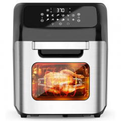 Freidora de aire digital eléctrica multifunción de 12 l, horno con 9 preajustes de cocción, asador, deshidratador y cocina sin aceite