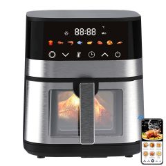 Freidora de aire inteligente, freidora digital multifunción, horno de aire, freidora de aire de ventana grande con preajustes