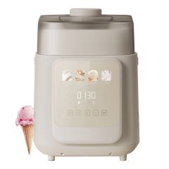 Máquina para hacer helados Máquina automática para hacer helados con pantalla LED y temporizador para helados Batidos Sorbete Recipiente para congelador con doble aislamiento Tamaño compacto