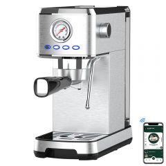 Cafetera con pantalla táctil y molinillo, 15 bares, tanque de 1,8 l, programable para el hogar, la oficina o la cafetería. Compatible con OEM.