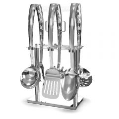Juego de 7 utensilios de cocina con mango hueco y soporte