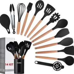 (14 PCS) Juego de Utensilios de Cocina de Silicona