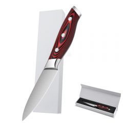 Cuchillo universal profesional afilado de acero inoxidable, cuchillo con mango de madera maciza cortado con mango ergonómico