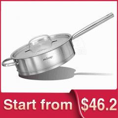 SARTÉN INDIVIDUAL DE 24 CM, BATERÍA DE COCINA DE ACERO INOXIDABLE