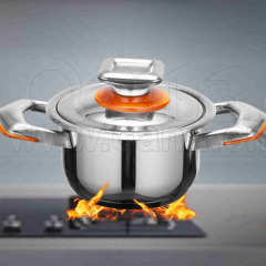 OLLA DE COCINA DE ACERO INOXIDABLE CON ESPEJO