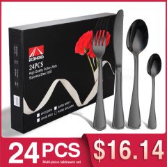 24 piezas de Negro + Caja de regalo