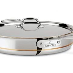 Sartén de 5 capas con núcleo de cobre y tapa All-Clad SS