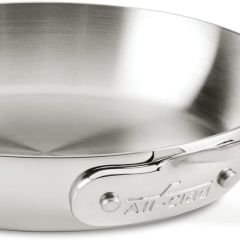 Sartén de acero inoxidable All-Clad D3 de triple capa, 7,5 pulgadas, color plateado