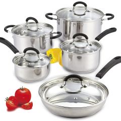 Juego de utensilios de cocina de acero inoxidable de 10 piezas Cook N Home