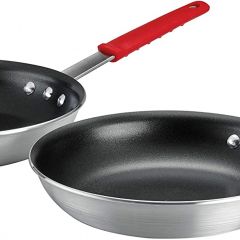 Juego de sartenes profesionales Tramontina de aluminio antiadherente para restaurante, 2 piezas, 10", satinado