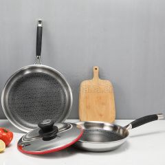 Fábrica QANA, venta al por mayor, OEM, nuevo diseño, juegos de utensilios de cocina de acero inoxidable, olla de cocción de baja presión antiadherente, sartén antiadherente, wok
