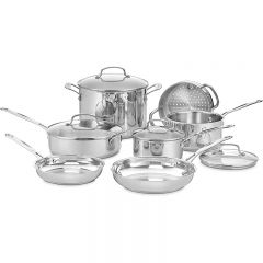 Juego de utensilios de cocina de 11 piezas, colección clásica de acero inoxidable
