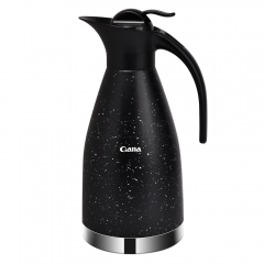 Tetera negra de acero inoxidable de grado alimenticio
