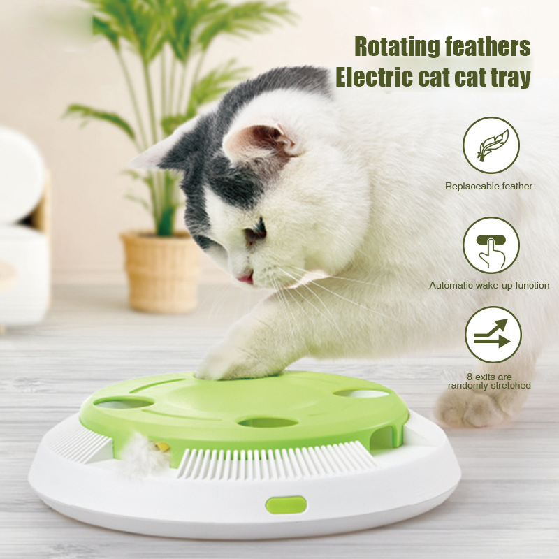 Juguete eléctrico OEM nuevo al por mayor para gatos, divertido plato educativo para mascotas