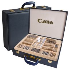 Juego de cuchillos de cocina de acero inoxidable chapados en titanio, 84 piezas, gruesos, para mesa, estilo occidental, especial para carne, venta al por mayor de fábrica