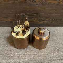 Juego de cubos para cubiertos de acero inoxidable de 24 piezas