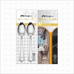 Cucharas de café chapadas en oro de 4 piezas