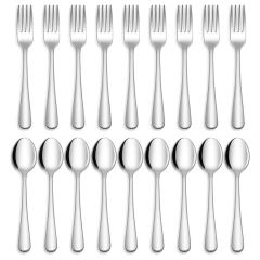 Juego de cubiertos de 24 piezas de tenedores y cucharas, de acero inoxidable de grado alimenticio, para el hogar